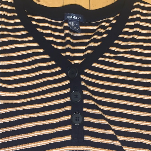 Forever 21 Striped Button Down Shirt - Picture 3 of 7